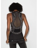 leopard-print seamless workout tank top