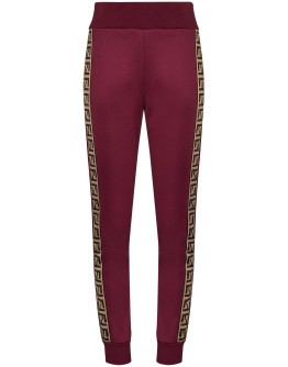 logo-stripe track pants