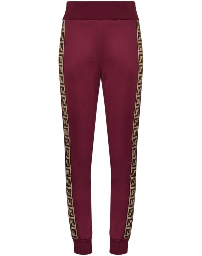 logo-stripe track pants