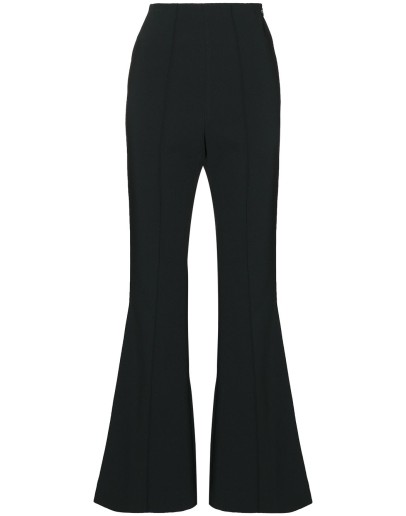 high-rise flared trousers