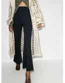 high-rise flared trousers