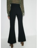 high-rise flared trousers