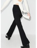 high-waist flared trousers