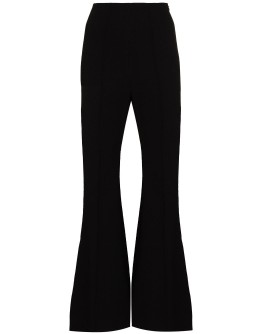 high-waist flared trousers