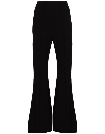 high-waist flared trousers