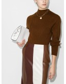 mock neck cutout back jumper