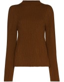 mock neck cutout back jumper