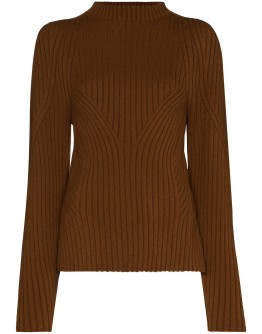mock neck cutout back jumper