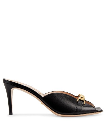 chain detail slide sandals
