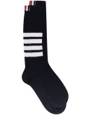 4-bar stripe cotton socks