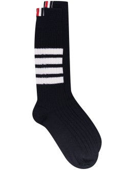 4-bar stripe cotton socks