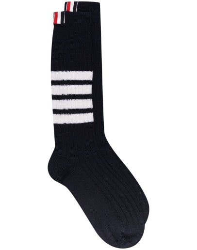 4-bar stripe cotton socks