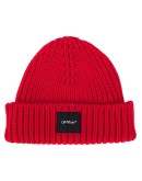 logo-patch chunky-knit beanie