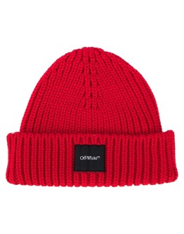 logo-patch chunky-knit beanie