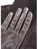 contrast panel long gloves