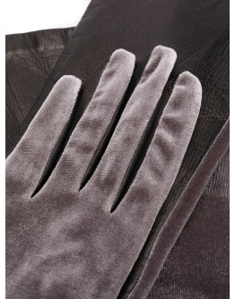 contrast panel long gloves