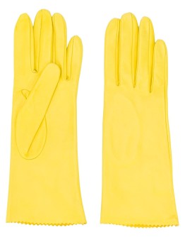 textured scalloped edge gloves