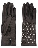 textured eyelet embellished gloves