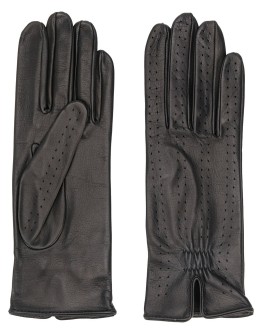 eyelet detail elasticated gloves