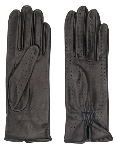 eyelet detail elasticated gloves