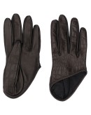 asymmetric hem embossed style gloves