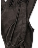 asymmetric hem embossed style gloves