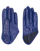 asymmetric hem embossed gloves