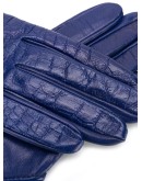 asymmetric hem embossed gloves