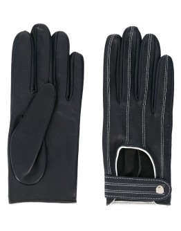 contrast stitching driving gloves