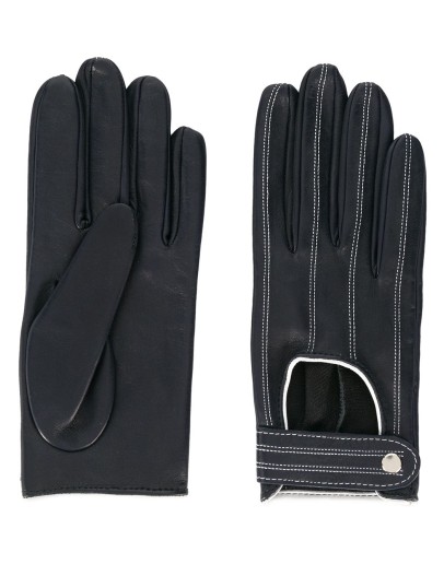 contrast stitching driving gloves