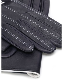 contrast stitching driving gloves