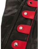 two-tone snap button gloves