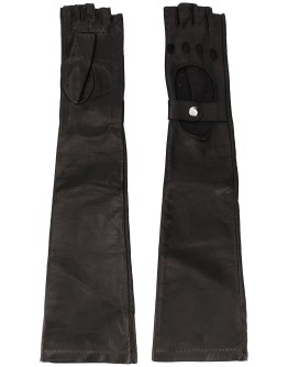 cut-out detail fingerless gloves