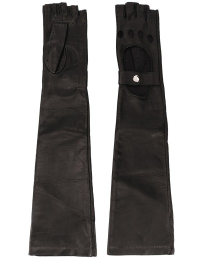 cut-out detail fingerless gloves