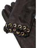 textured eyelet detail gloves