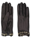 textured eyelet detail gloves