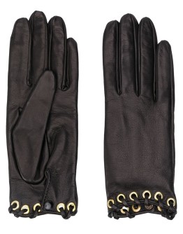 textured eyelet detail gloves