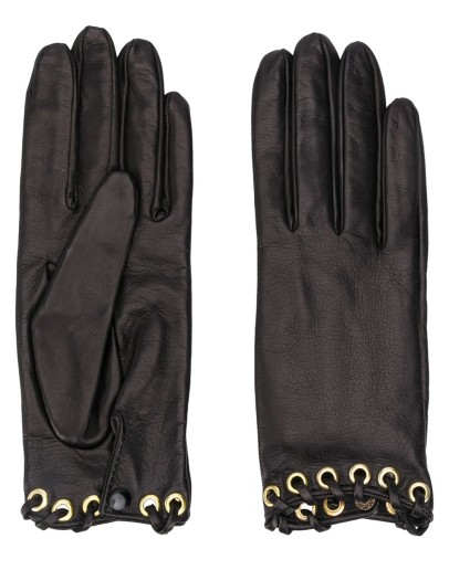 textured eyelet detail gloves