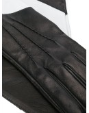 striped long leather gloves