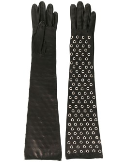 studded long gloves