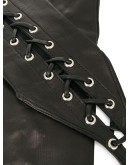 lace-up fingerless gloves