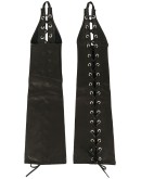 lace-up fingerless gloves