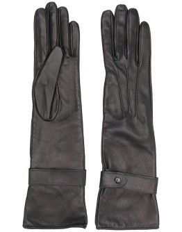 textured style buttoned gloves