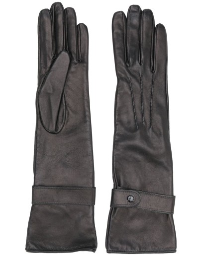 textured style buttoned gloves