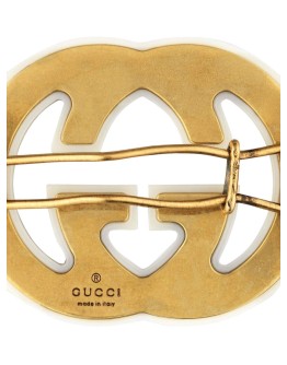 crystal-embellished interlocking G hair slide
