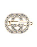 crystal-embellished interlocking G hair slide