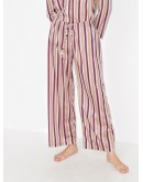 stripe-pattern two-piece pajama set