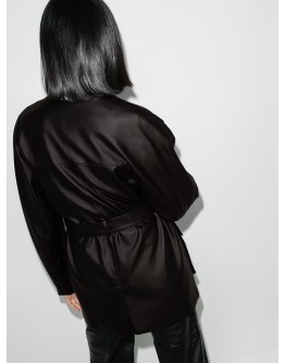 tie-waist belted coat