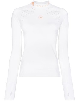logo-print workout top