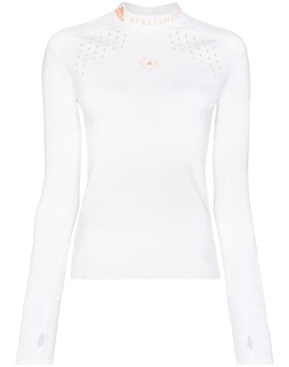logo-print workout top